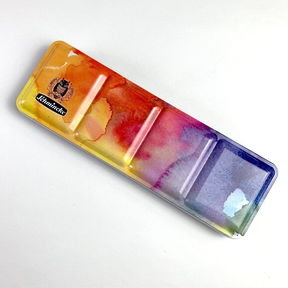 Schmincke Other - Schmincke Empty Metal Watercolour Box - Rainbow Watercolor Print